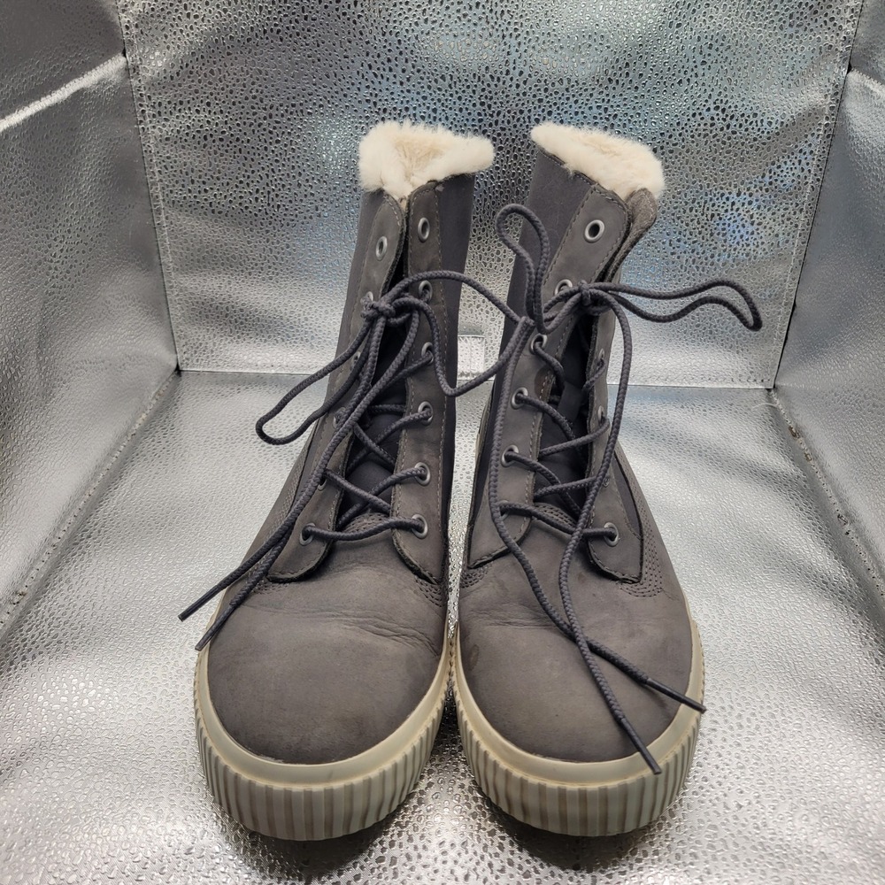 Timberland Womens Skyla Bay Fleece Fold-Down Boots Size 8.5 6 inch Gray - Picture 2 of 12